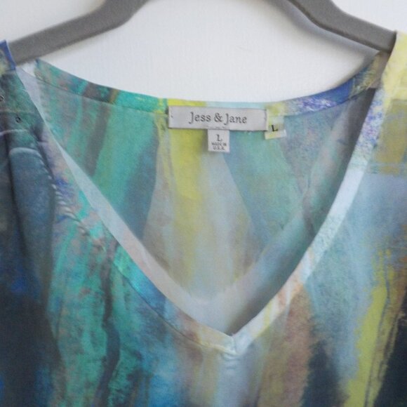 Jess & Jane - Swim Coverup - Size Large - Sheer Flowy Print (289) - Picture 4 of 7